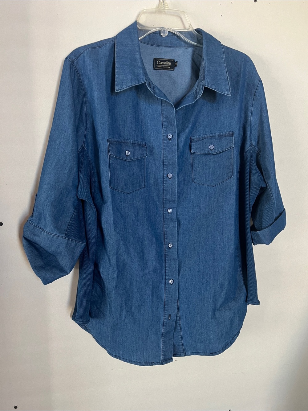 Cavalini Classic Indigo Denim Button-Up Shirt
